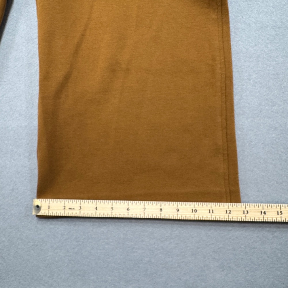 Uniqlo Wide Leg Pants Women's XL Brown Relaxed Fit High Rise Cropped Trousers - Picture 6 of 8
